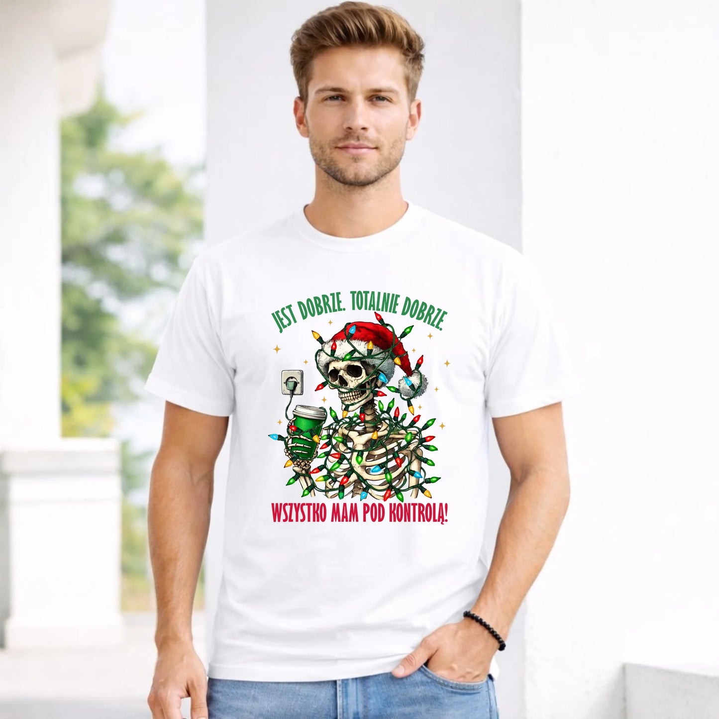 Koszulka męska świąteczna - Jest dobrze Wszystko mam pod kontrolą BN55