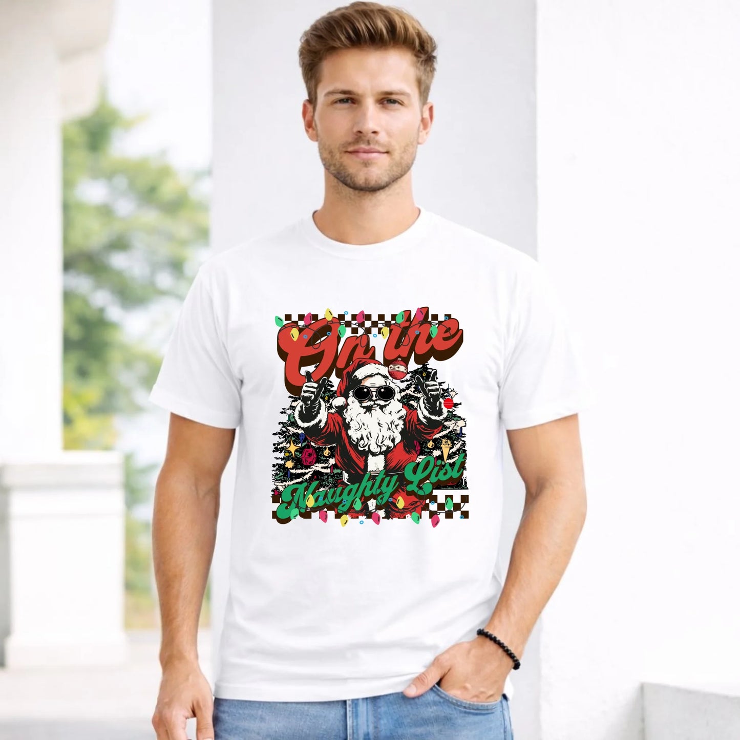 Koszulka męska świąteczna - On the Naughty List BN50
