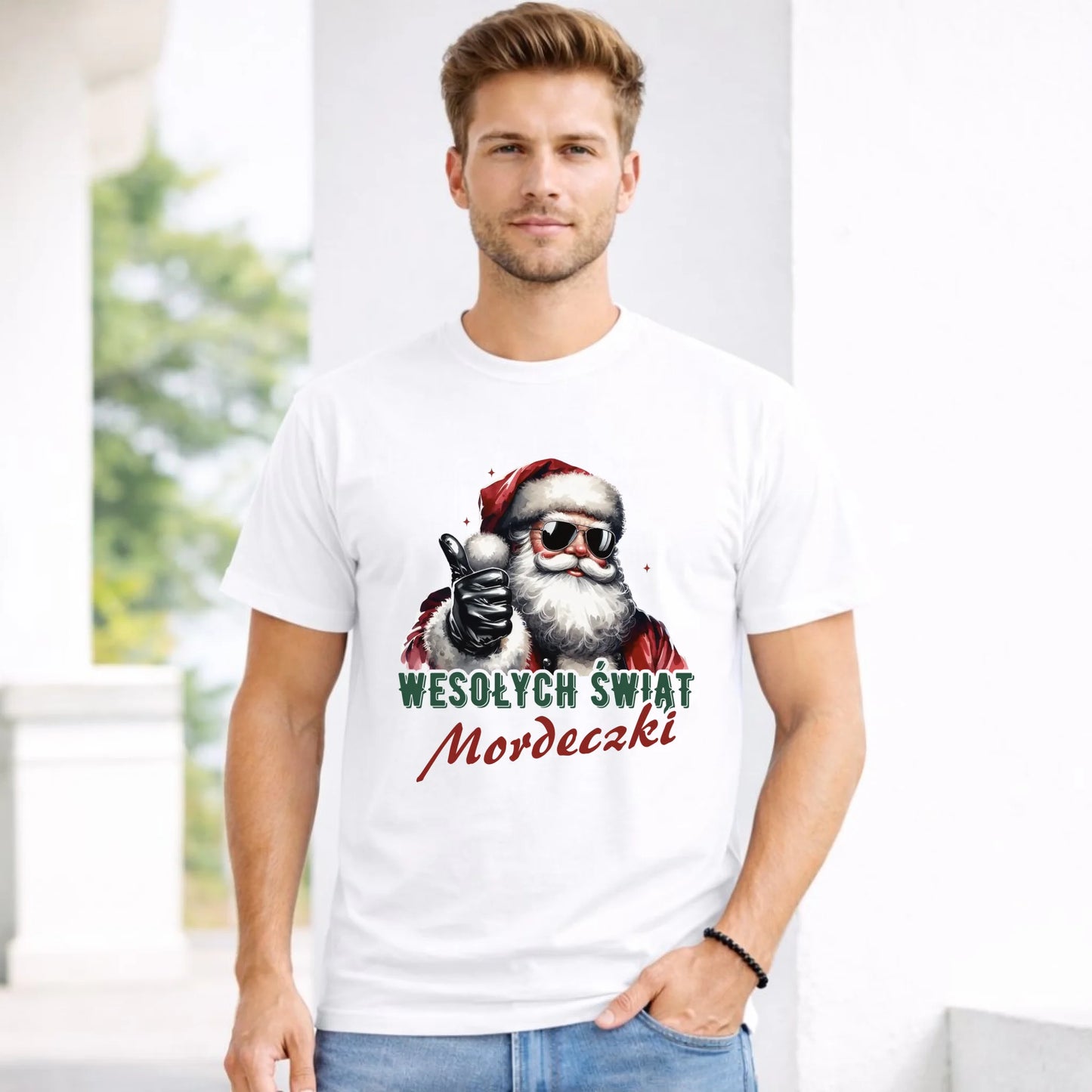 Koszulka męska świąteczna - Mikołaj Wesołych Świąt mordeczki BN65