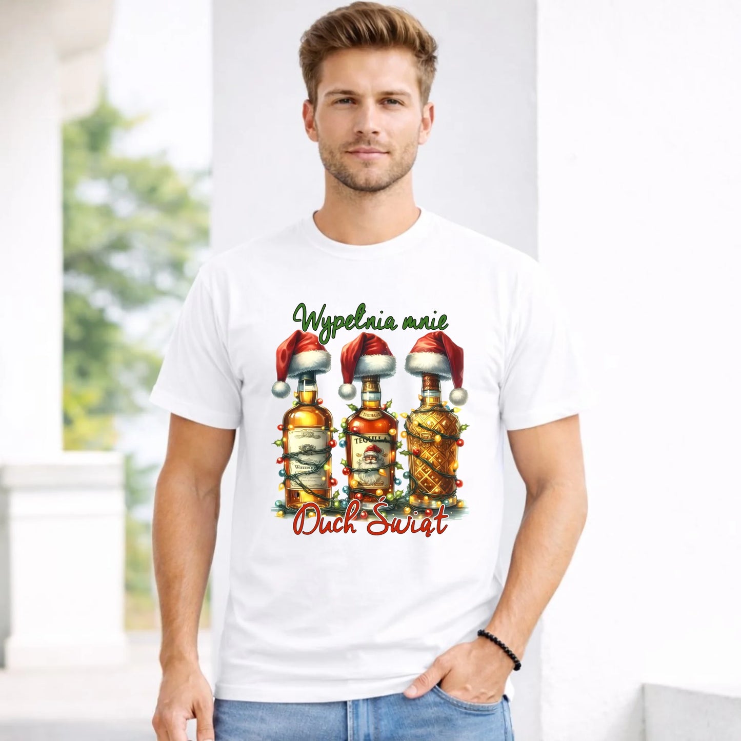 Koszulka męska świąteczna - Wypełnia mnie Duch Świąt BN69