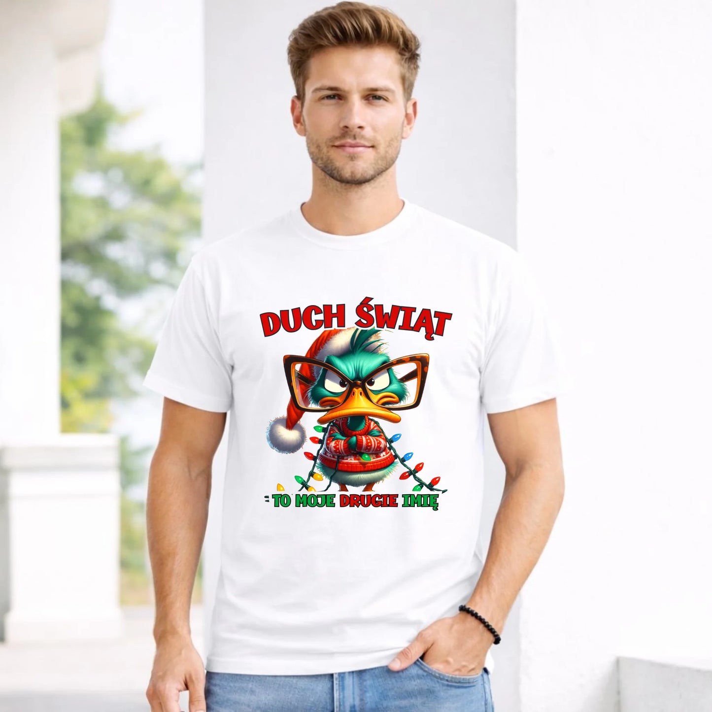 Koszulka męska świąteczna - Duch Świąt to moje drugie imię BN76