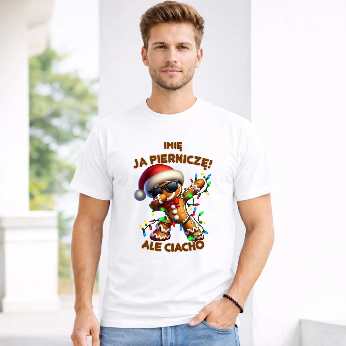 Koszulka męska świąteczna - Piernik Ja pierniczę ale ciacho - personalizowana BN94