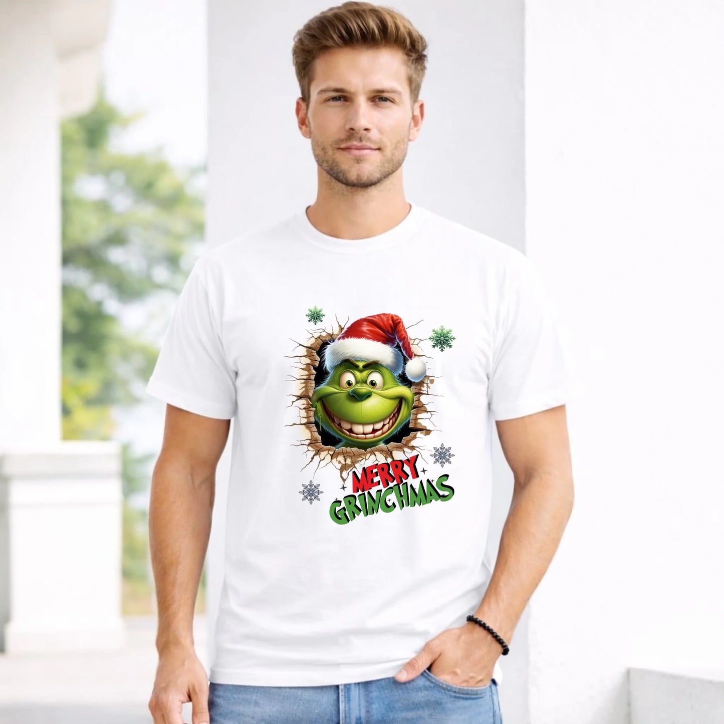Koszulka męska świąteczna - Grinch - Merry Grinchmas BN113