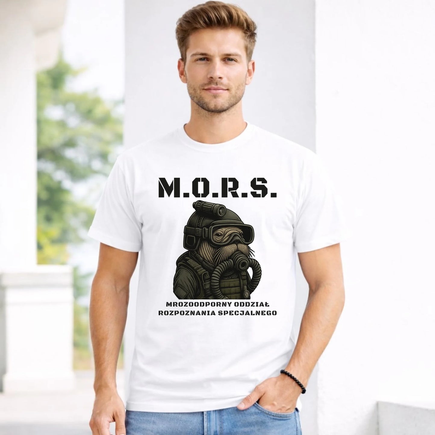 Koszulka męska - prezent dla morsa - M.O.R.S. Mrozoodporny Oddział Rozpoznania Specjalnego HM20