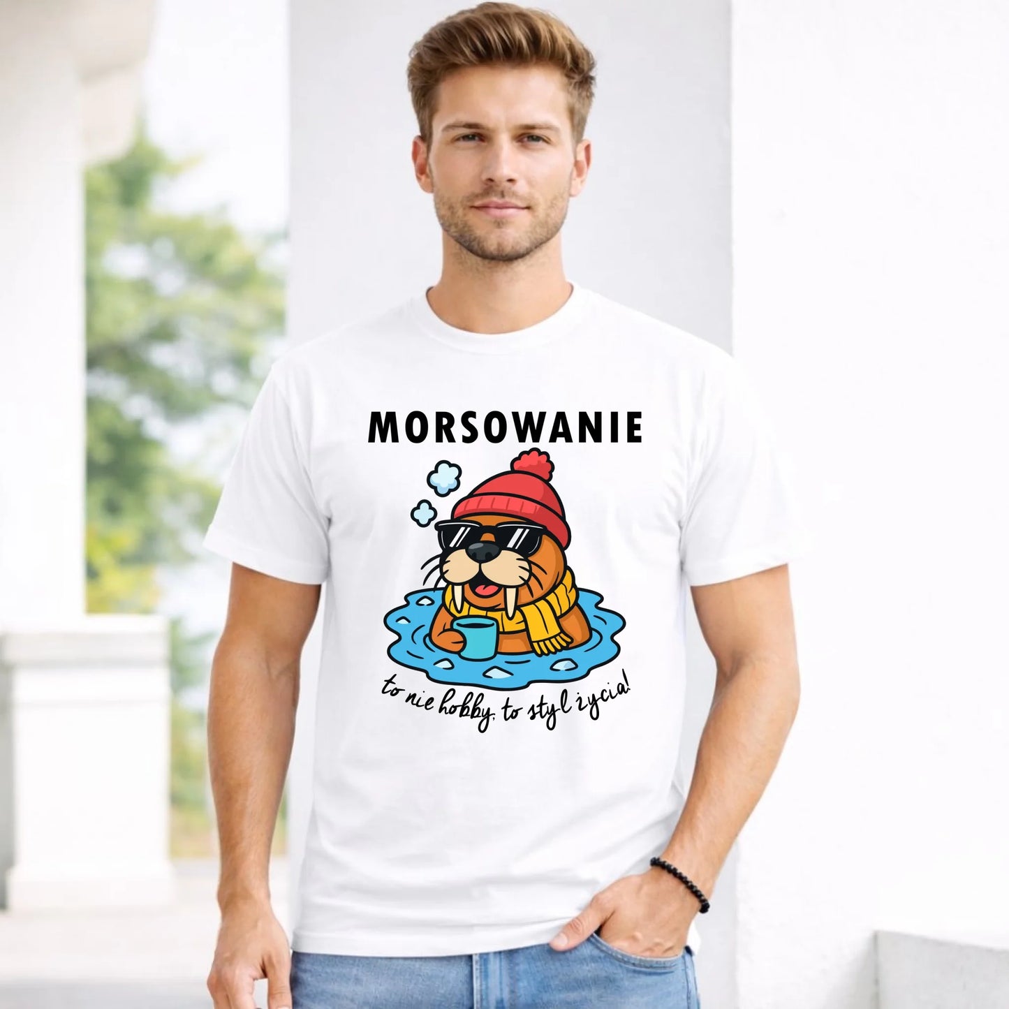 Koszulka męska - prezent dla morsa - Morsowanie to styl życia HM10