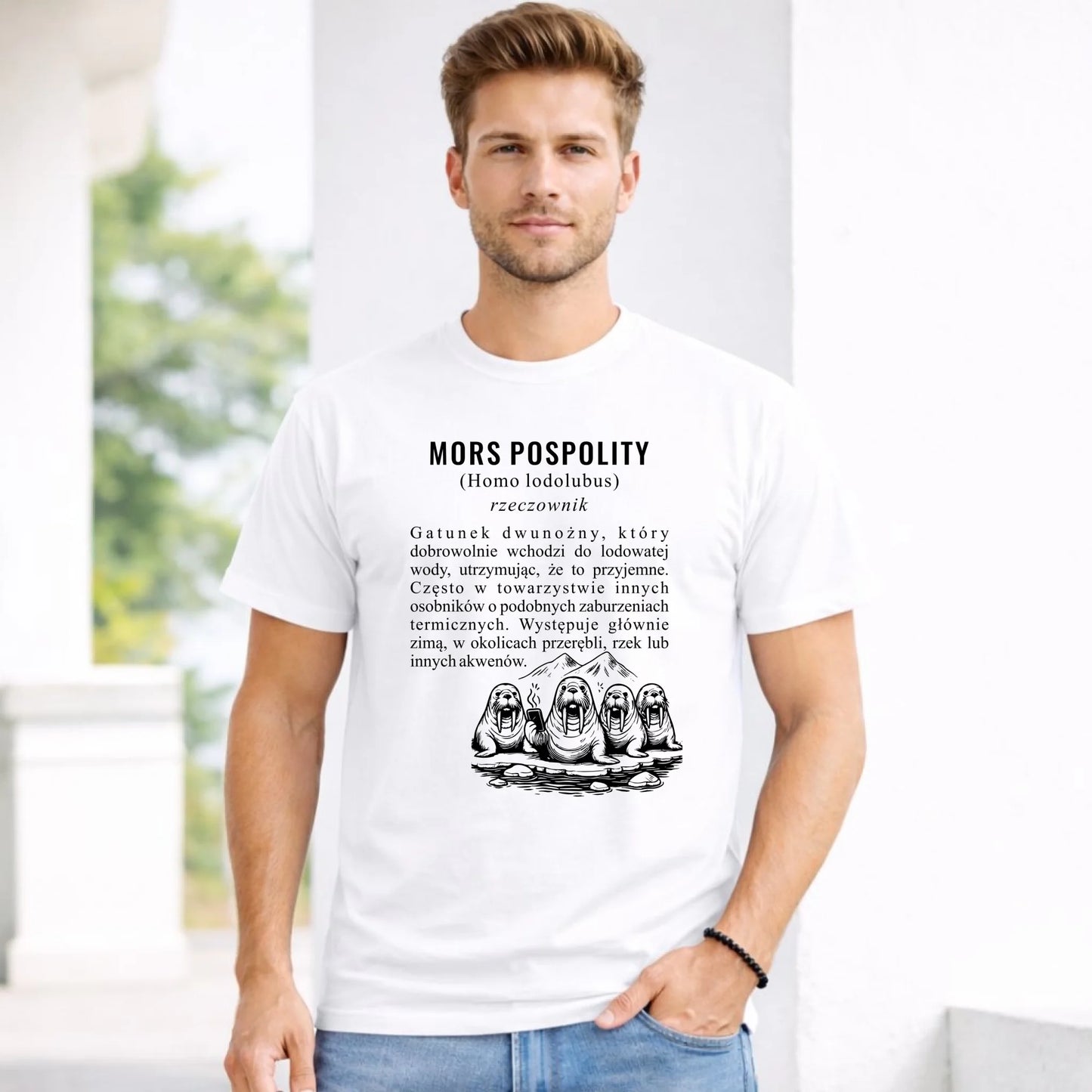 Koszulka męska - prezent dla morsa - Mors pospolity [Homo lodolubus] HM12
