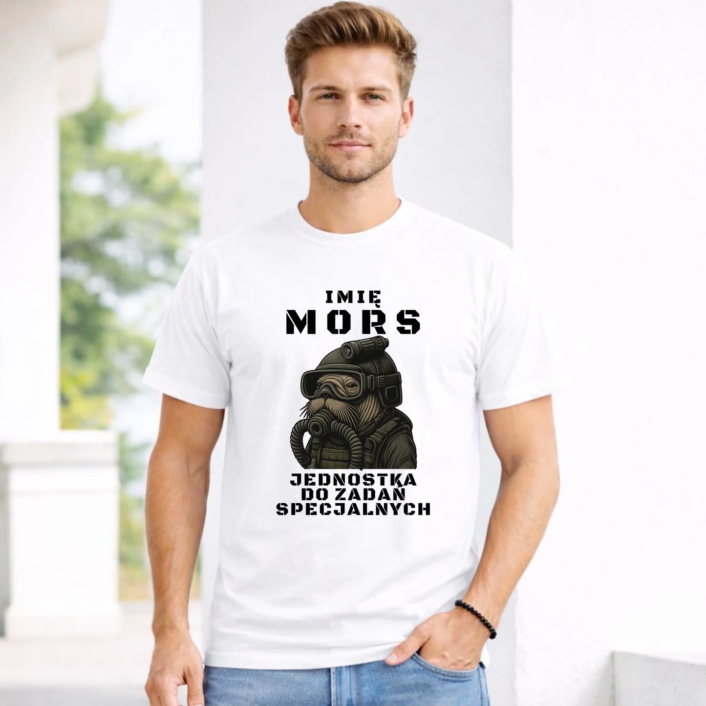Koszulka męska - prezent dla morsa - Mors do zadań specjalnych - personalizowana HM07