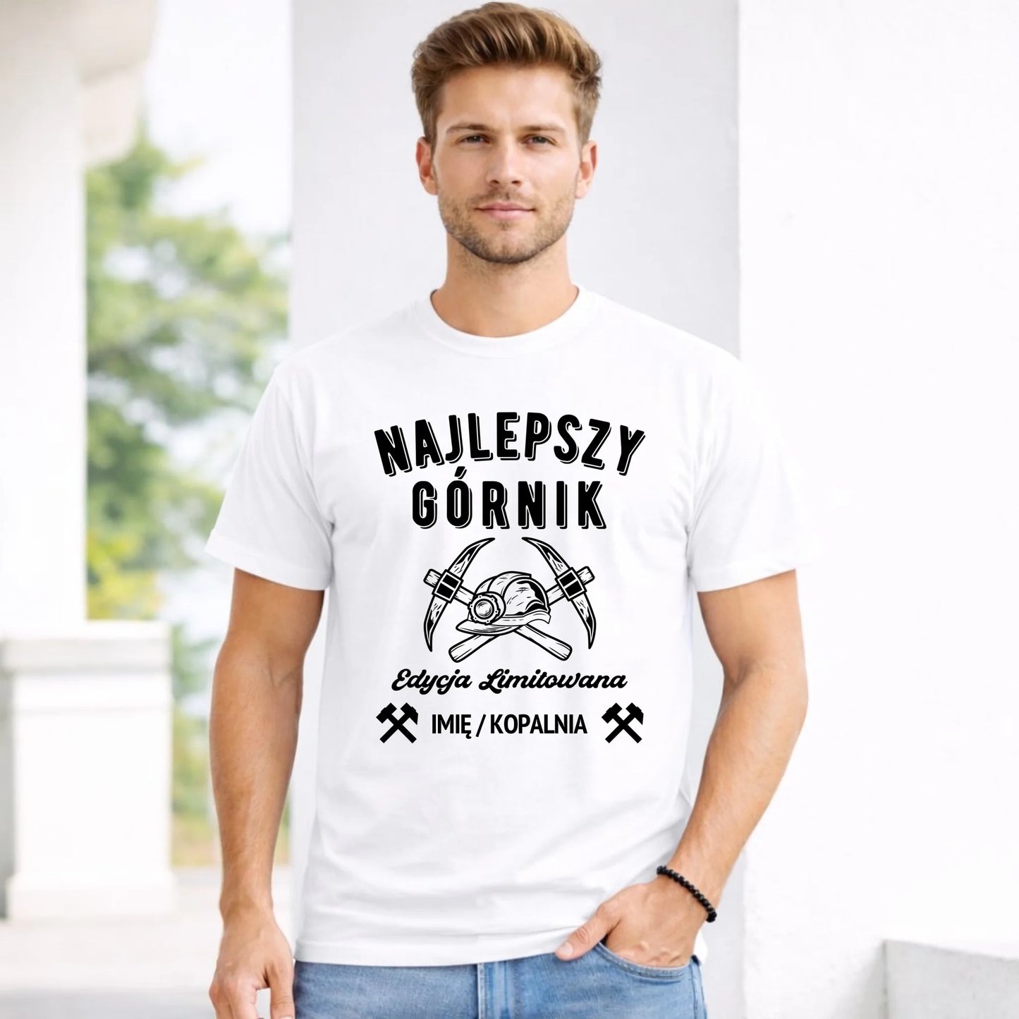Koszulka męska - prezent dla górnika - Najlepszy górnik - personalizowana G27