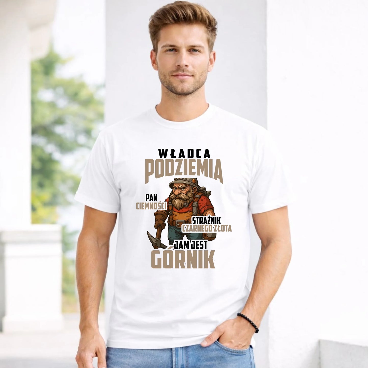 Koszulka męska - prezent dla górnika - Władca podziemia Górnik G20