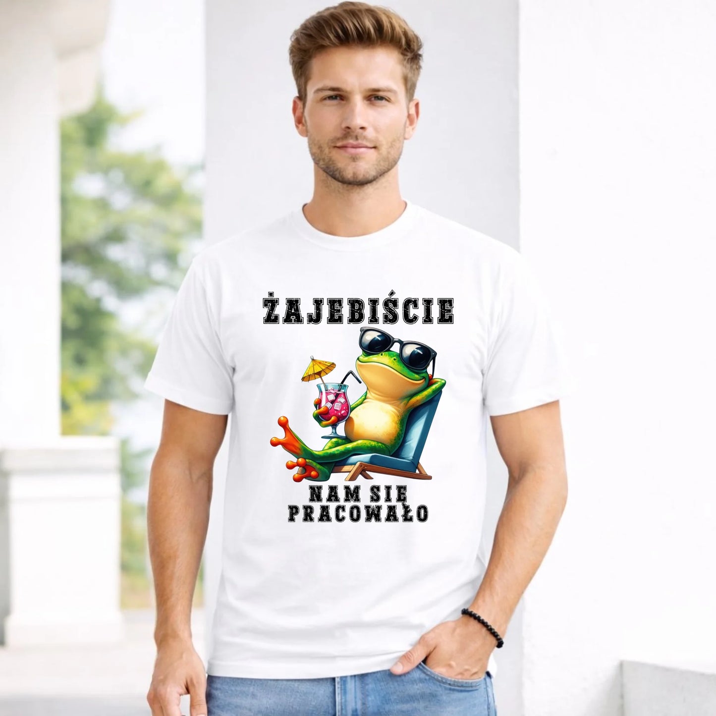 Koszulka męska na odejście z pracy - Żajebiście nam się pracowało OP09