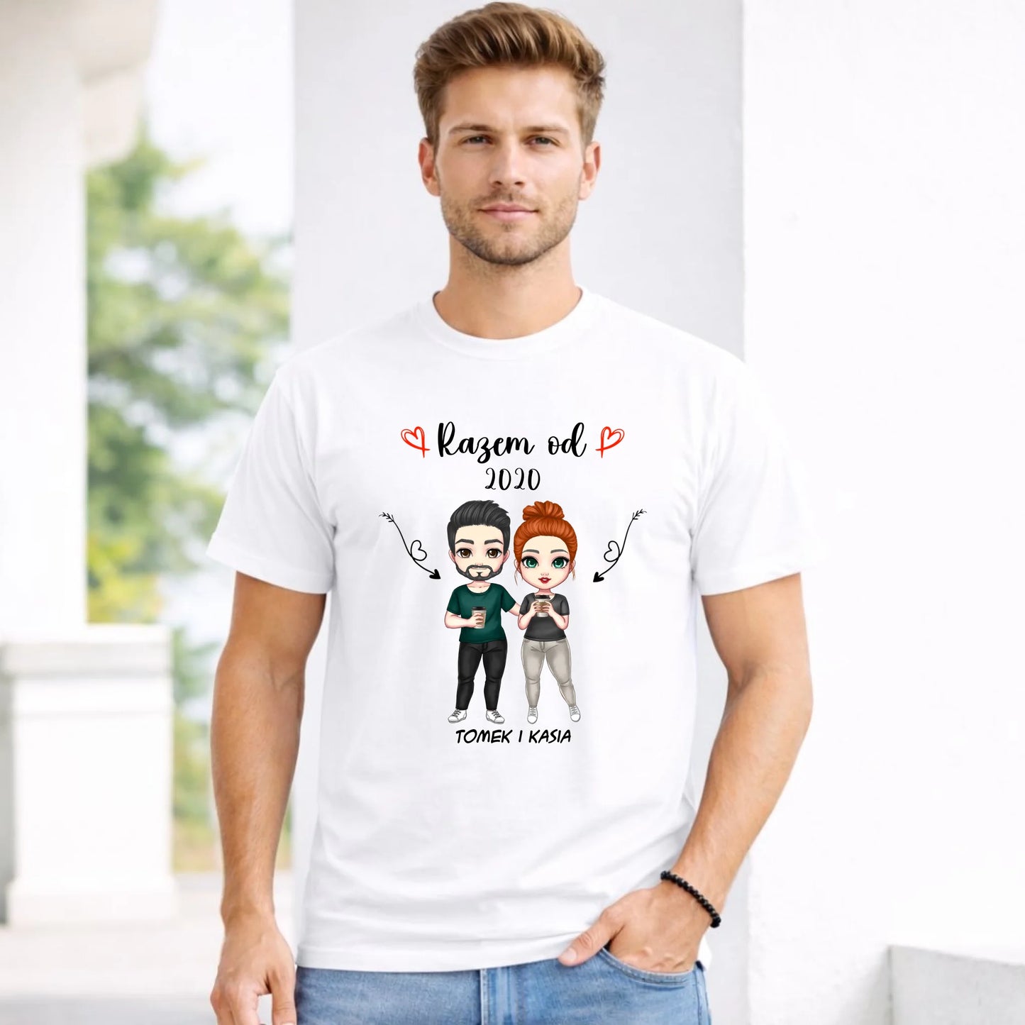 Koszulka męska - Para razem od - personalizowana W01 - StoryCups.pl