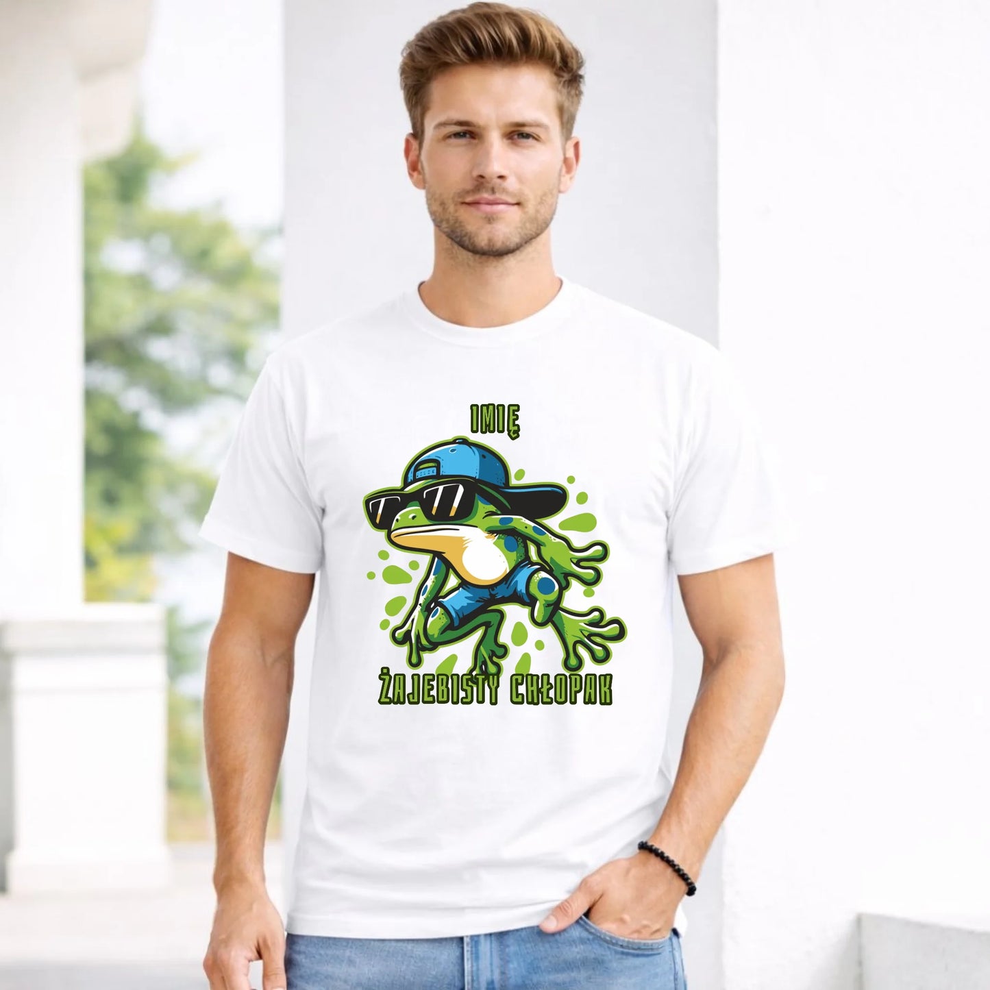 Koszulka męska - Żajebisty Chłopak prezent na Dzień Chłopaka - personalizowana DCH02