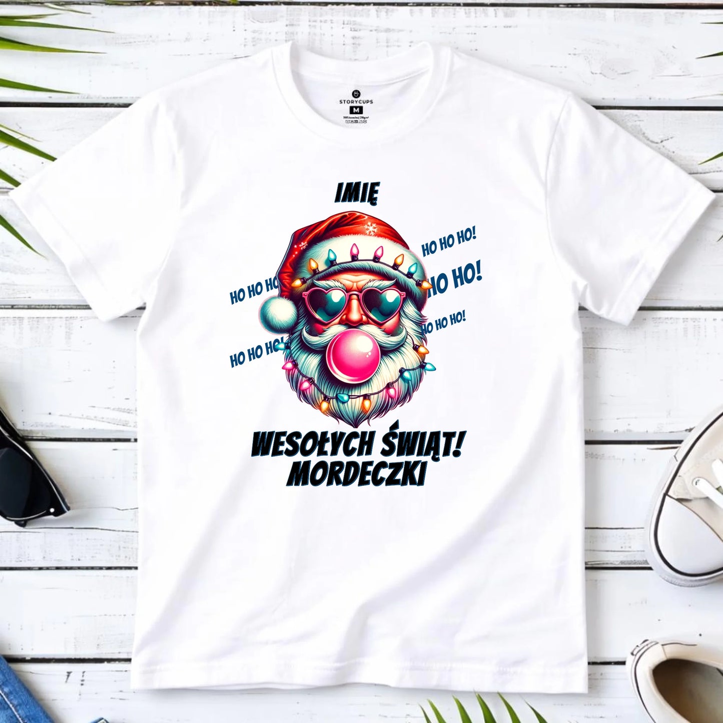 Koszulka męska świąteczna - Mikołaj Wesołych Świąt Mordeczki - personalizowana BN17