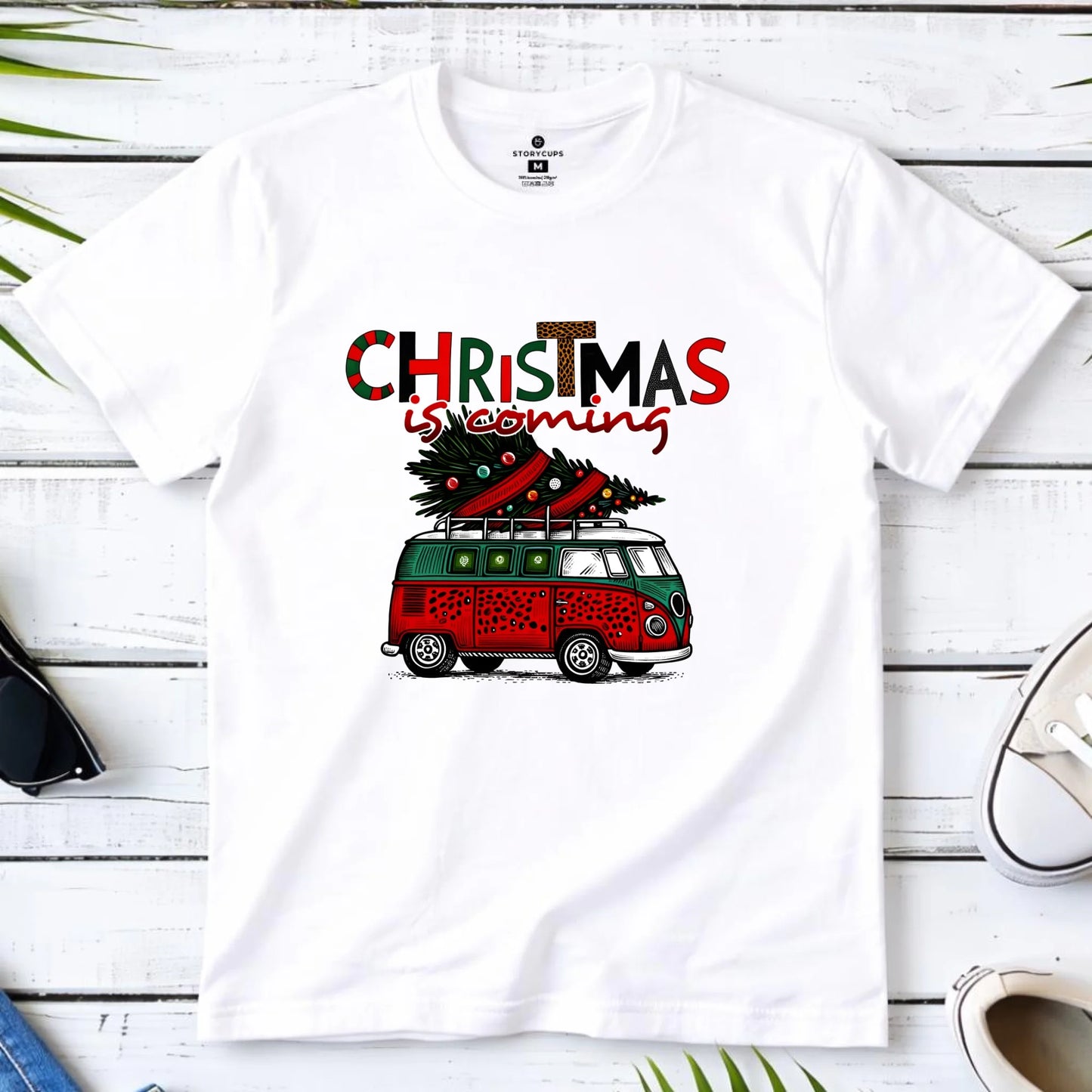 Koszulka męska świąteczna - Kamper Christmas is coming BN42