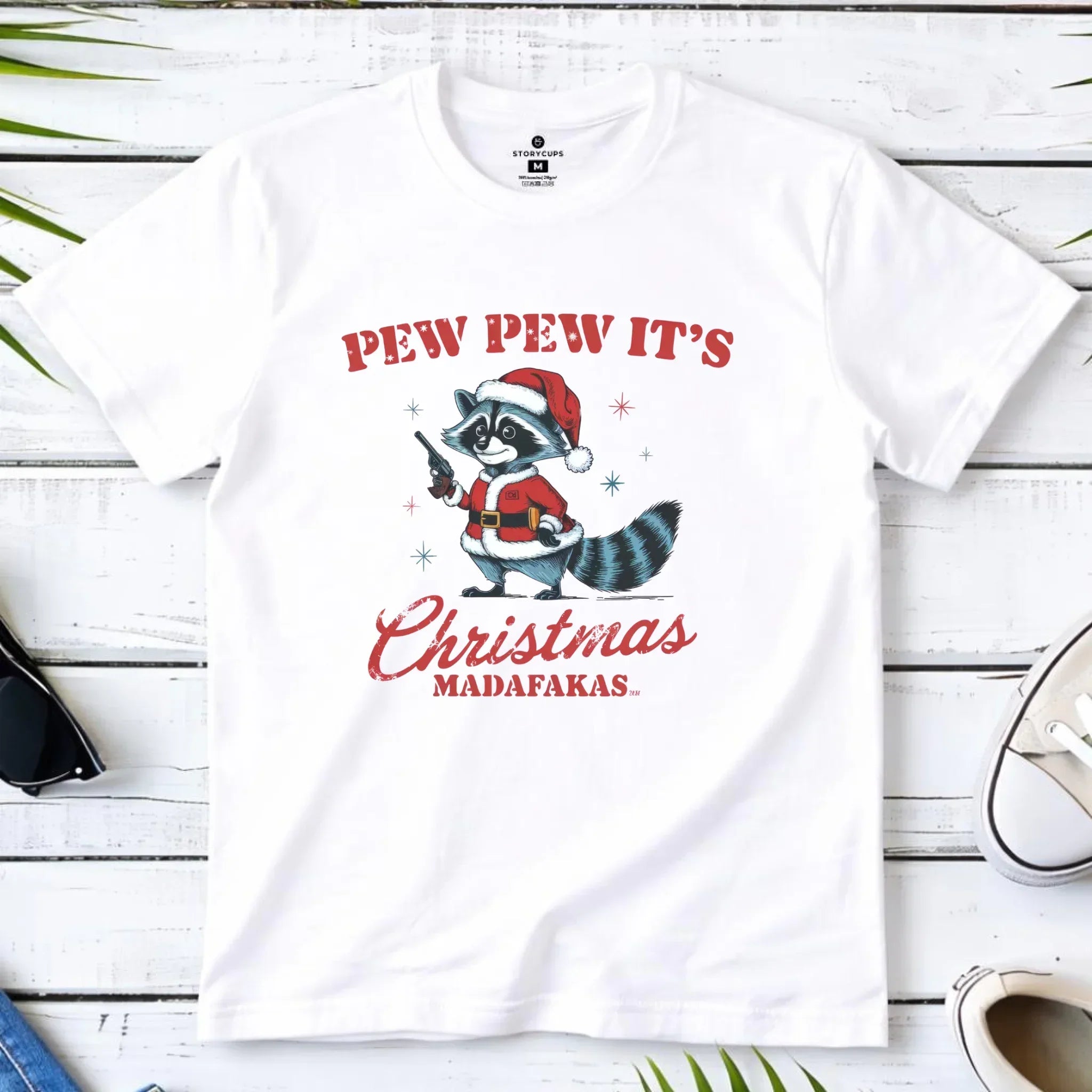 Koszulka męska świąteczna - Pew pew it's Christmas BN60 - StoryCups.pl