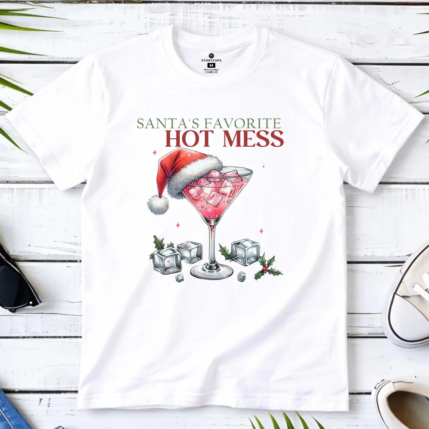 Koszulka męska świąteczna - Santa's favorite hot mess BN75