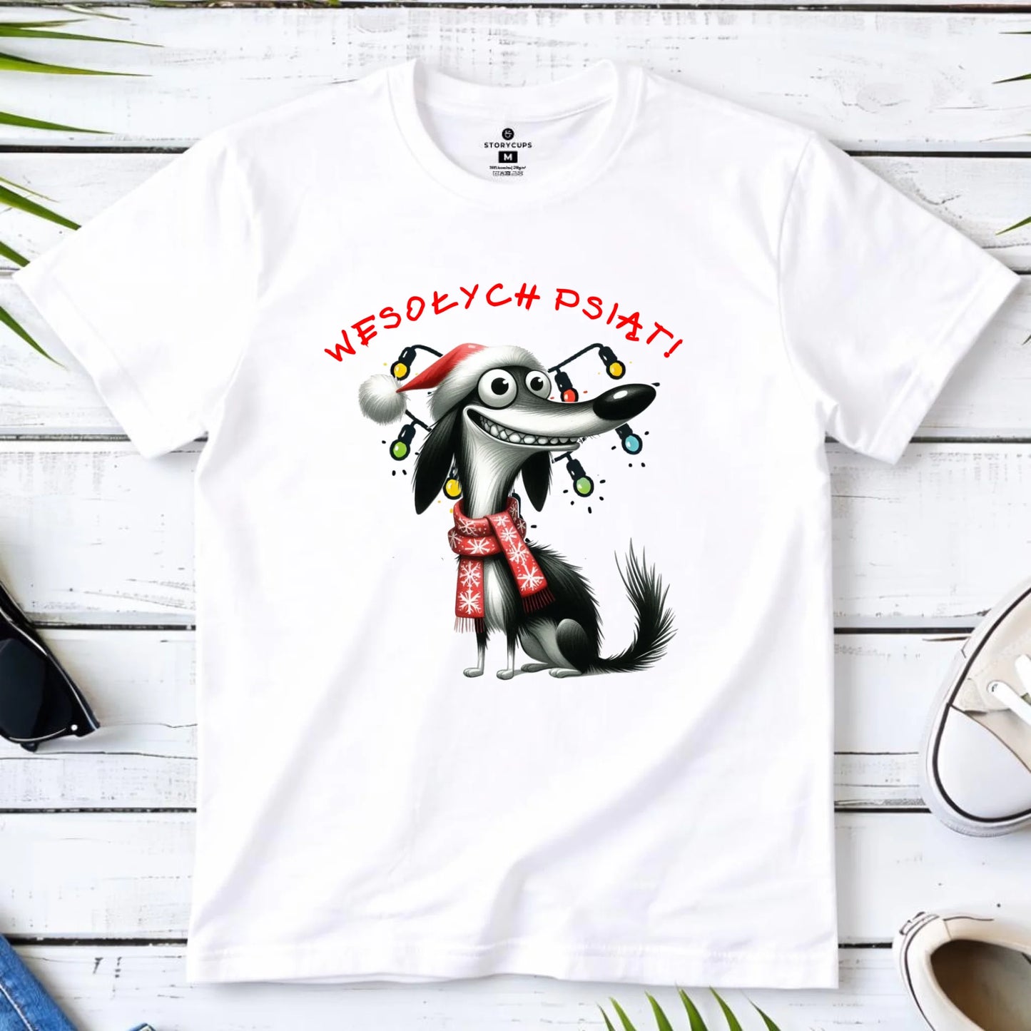 Koszulka męska świąteczna - Pies Wesołych psiąt BN140