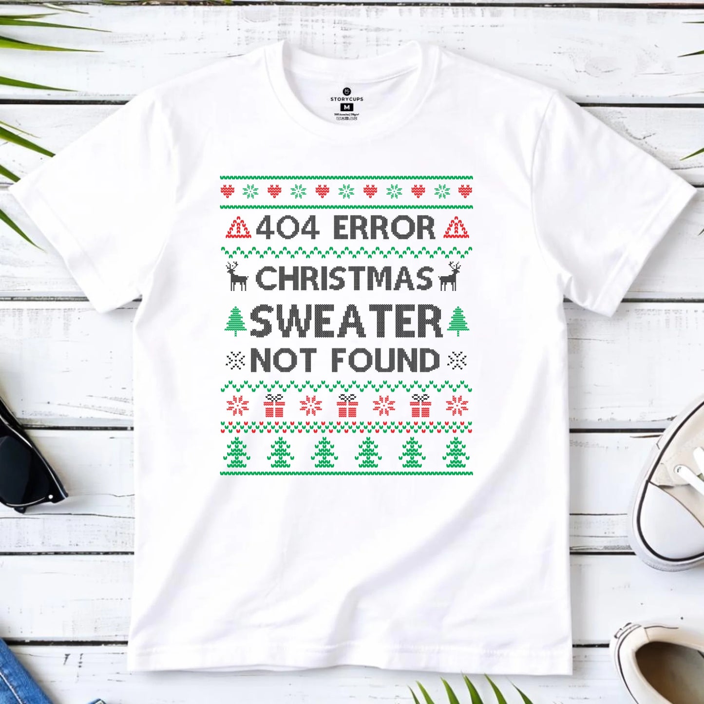Koszulka męska świąteczna - Error 404 Christmas sweater not found BN107