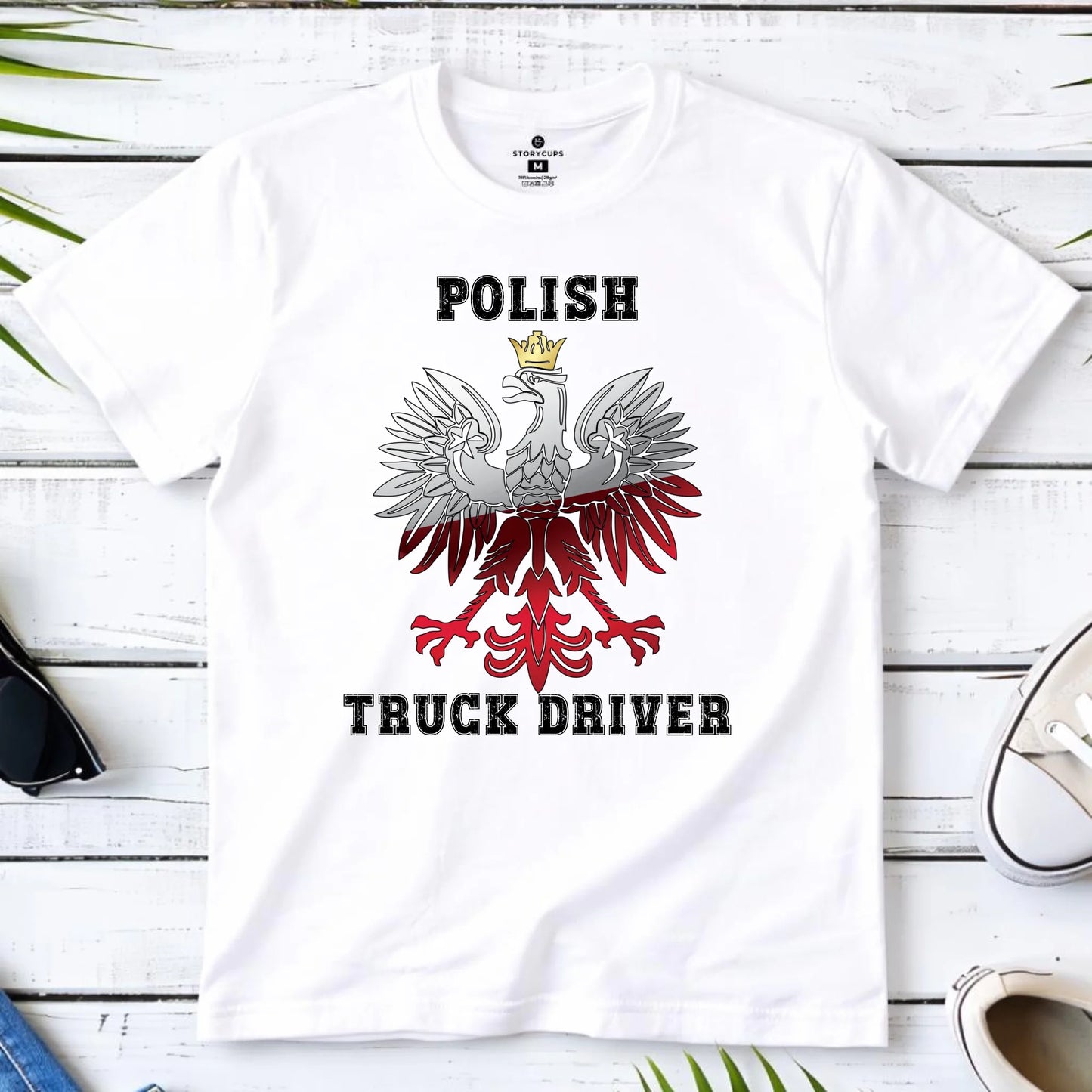 Koszulka męska dla kierowcy ciężarówki - Polish Truck Driver ZKT06