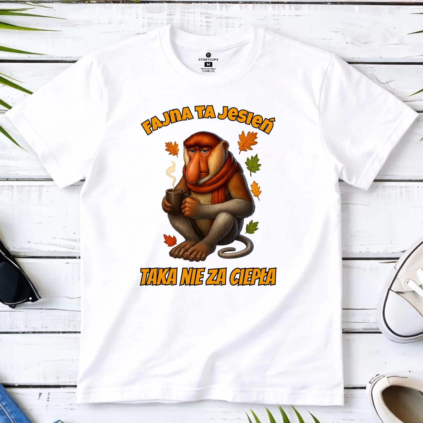 Koszulka męska jesienna - Janusz Nosacz - Fajna ta jesień, taka nie za ciepła JS21