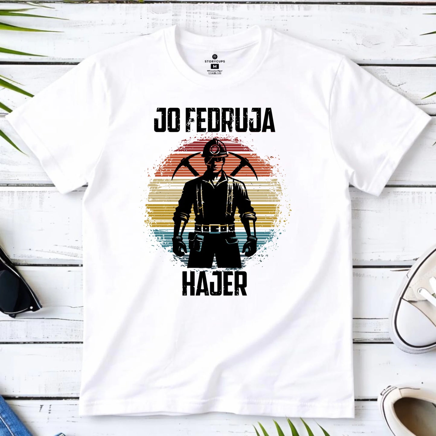 Koszulka męska - prezent dla górnika - Jo fedruja Hajer G26