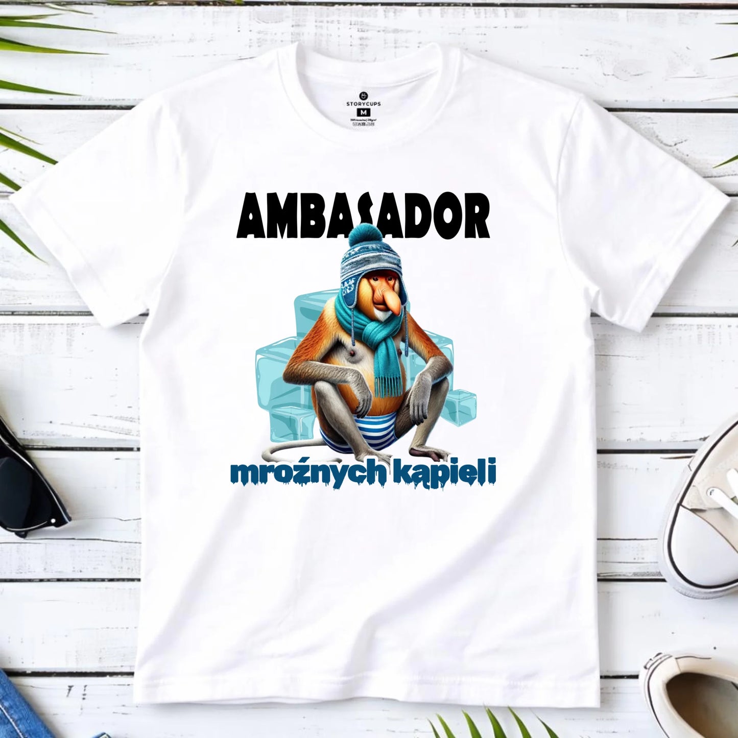 Koszulka męska - prezent dla morsa - Janusz Nosacz Mors - Ambasador mroźnych kąpieli HM03