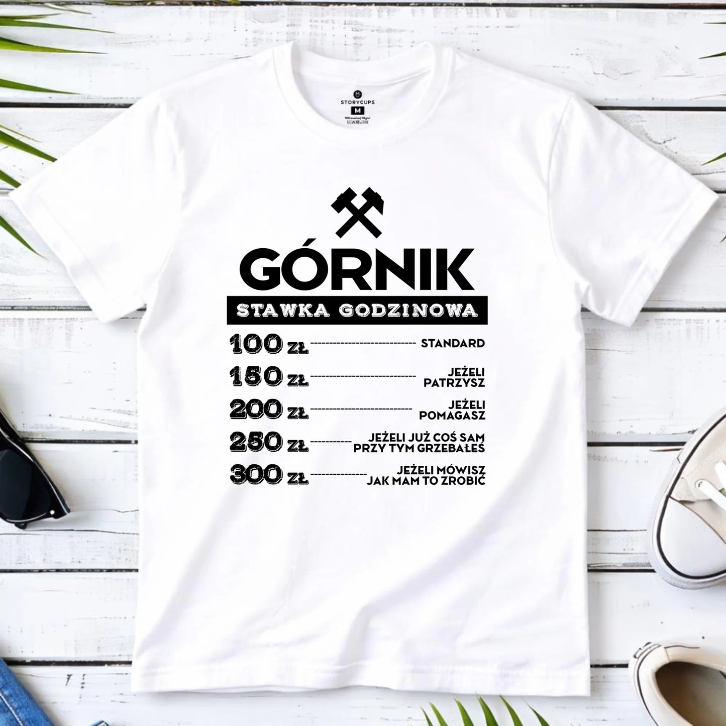 Koszulka męska - prezent dla górnika - Górnik stawka godzinowa G14