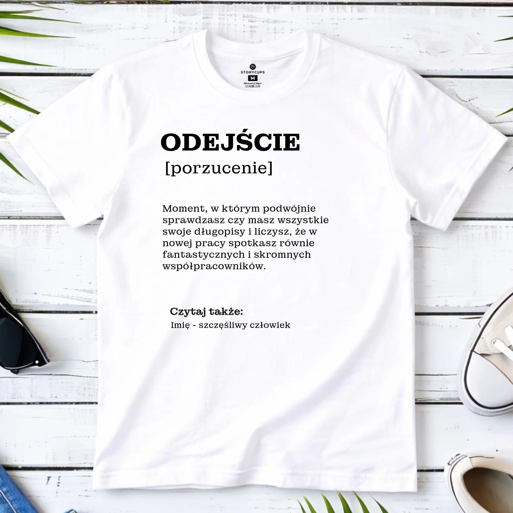 Koszulka męska - Odejście z pracy [porzucenie] - personalizowana OP01 - StoryCups.pl