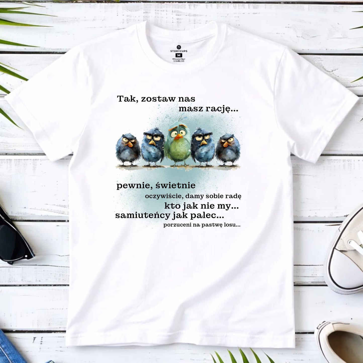 Koszulka męska na odejście z pracy - Tak, zostaw nas OP06