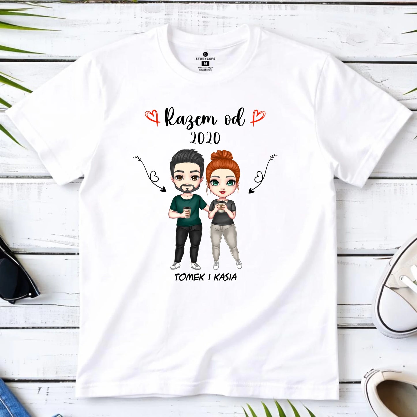 Koszulka męska - Para razem od - personalizowana W01 - StoryCups.pl