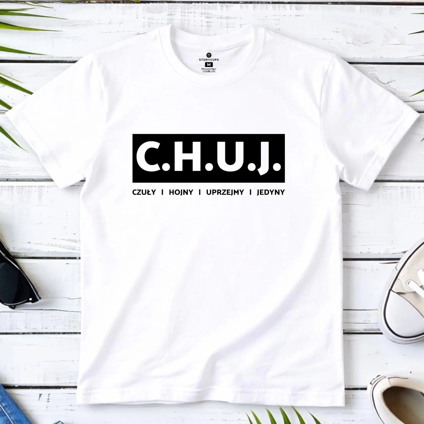 Koszulka męska - prezent dla kolegi na Dzień Chłopaka przyjaciela - C.H.U.J. - bez cenzury DCH12 - StoryCups.pl