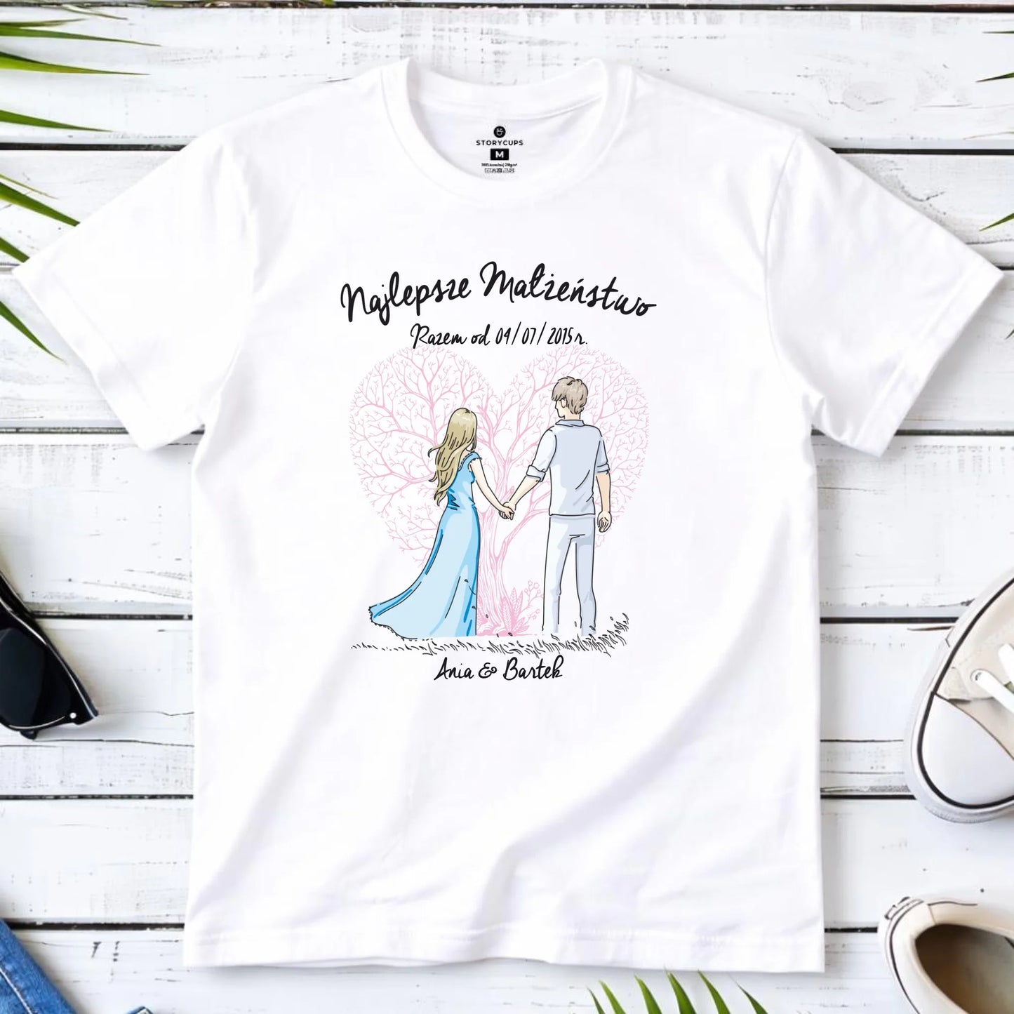 Koszulka męska - Najlepsze małżeństwo - personalizowana W03 - StoryCups.pl