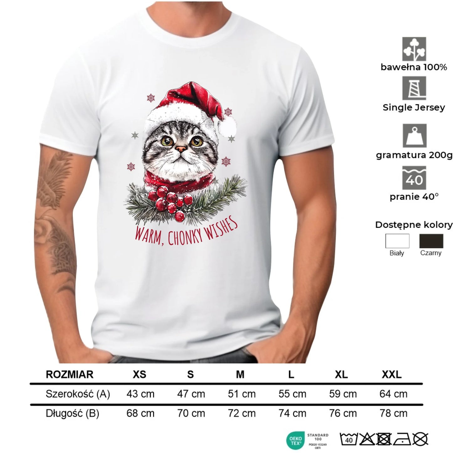 Koszulka męska świąteczna - Warm, Chonky Wishes BN36