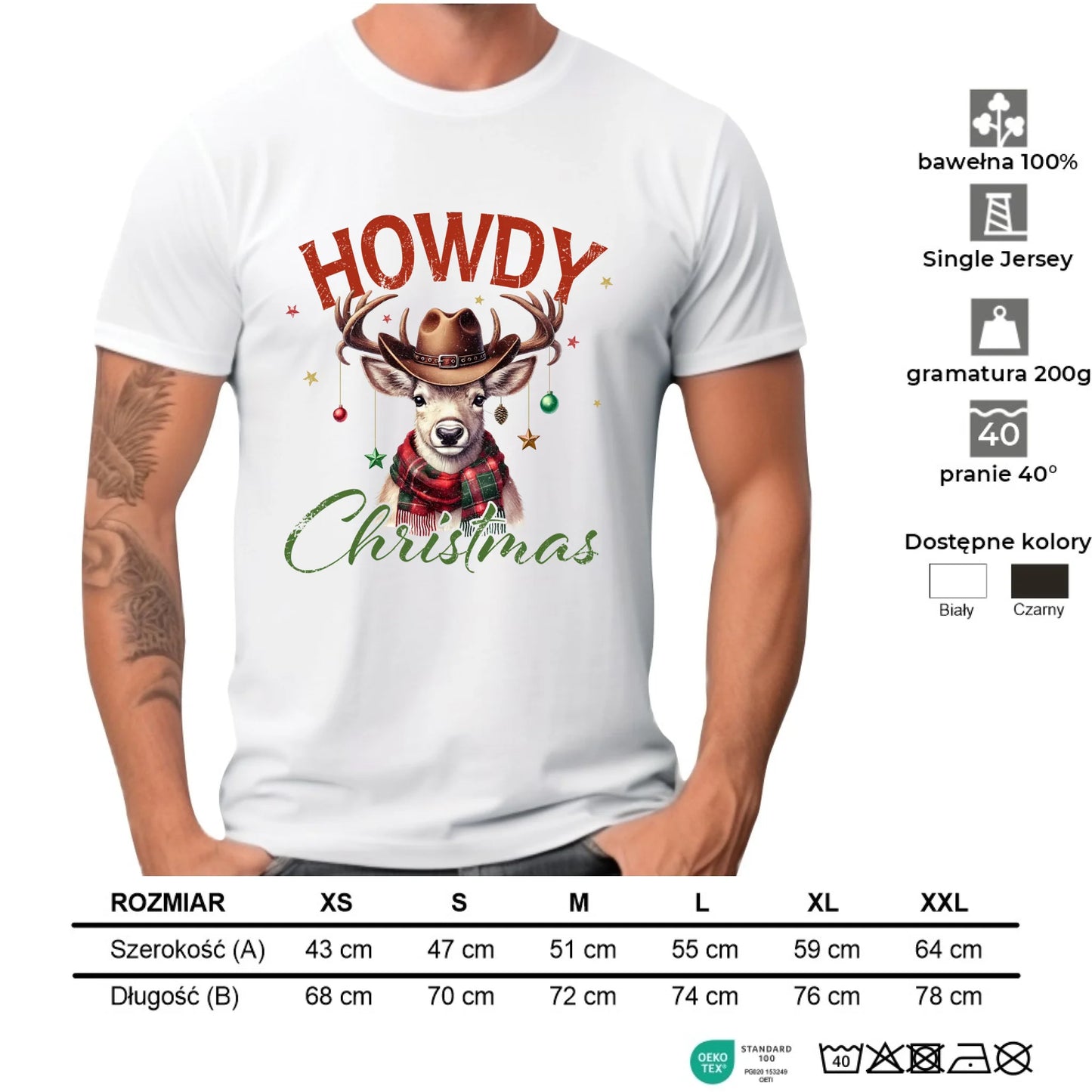 Koszulka męska świąteczna - Howdy Christmas BN54