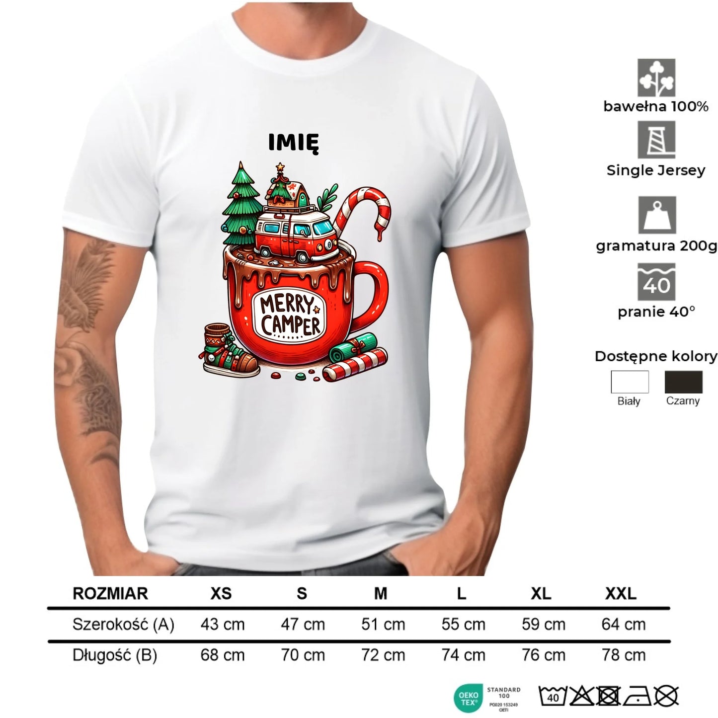 Koszulka męska świąteczna - Kamper Merry Camper - personalizowana BN43