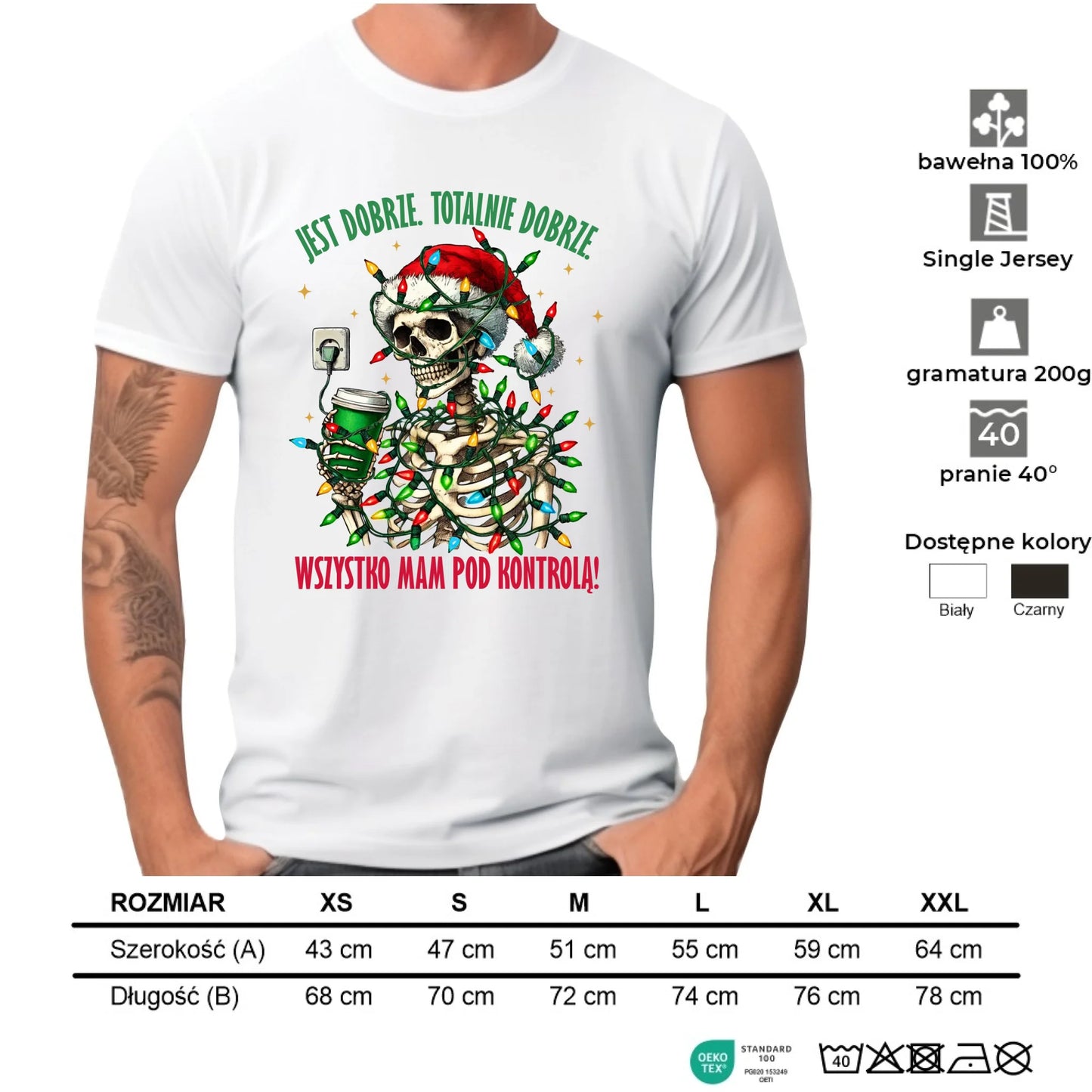 Koszulka męska świąteczna - Jest dobrze Wszystko mam pod kontrolą BN55