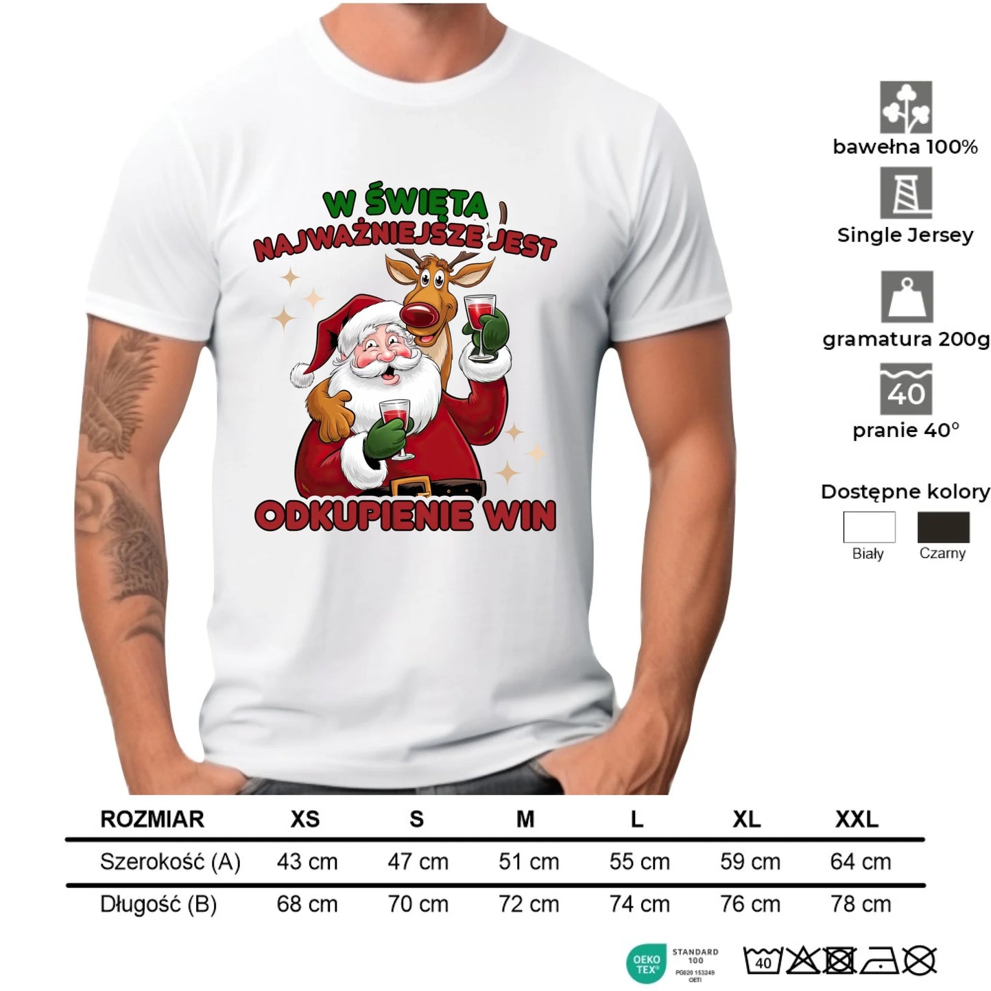Koszulka męska świąteczna - W święta najważniejsze jest odkupienie win BN73