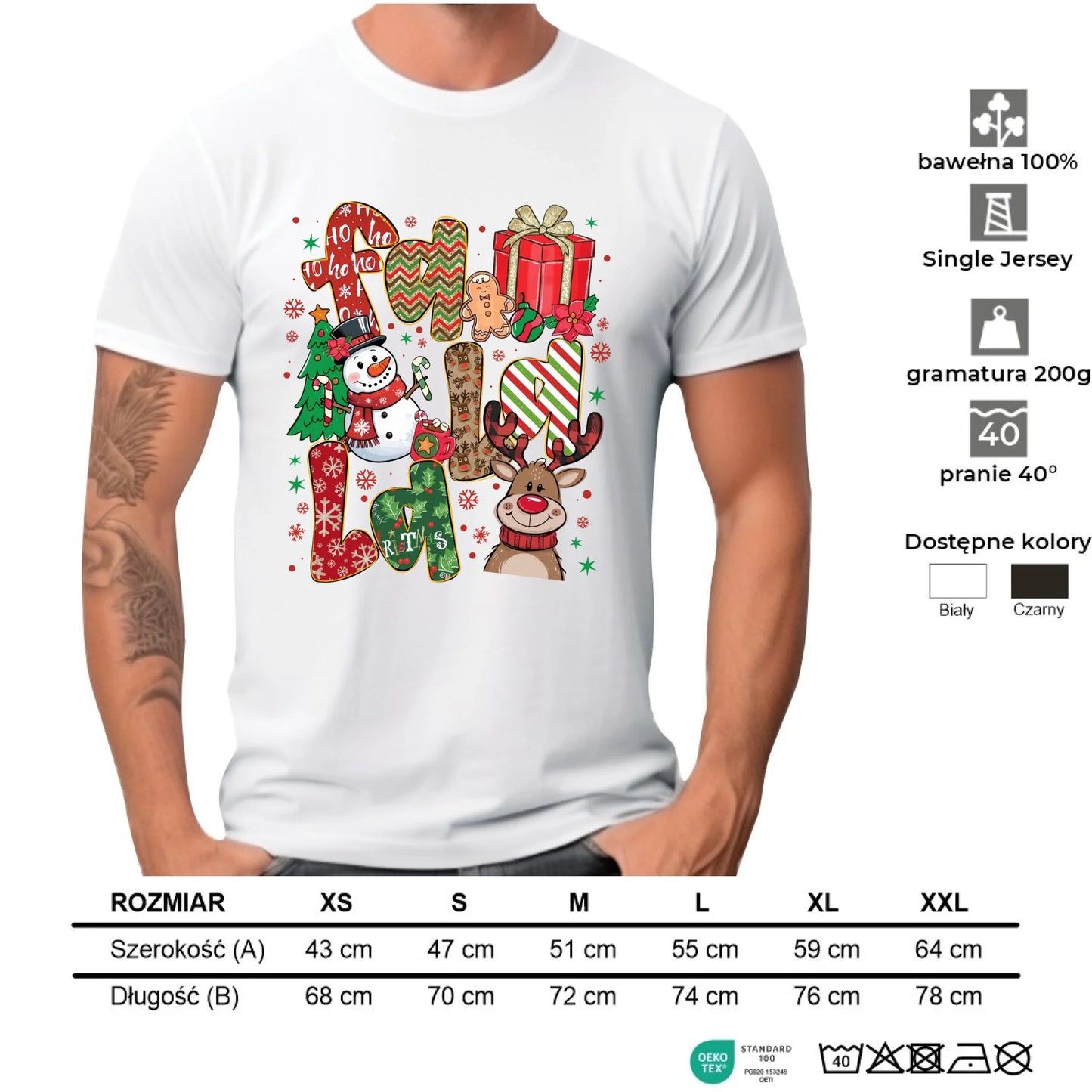 Koszulka męska świąteczna - Fa la la BN71
