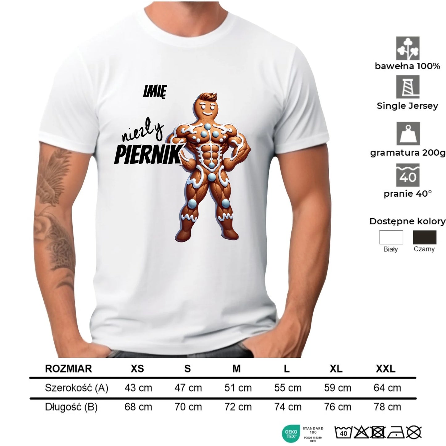 Koszulka męska świąteczna - Niezły piernik - personalizowana BN24