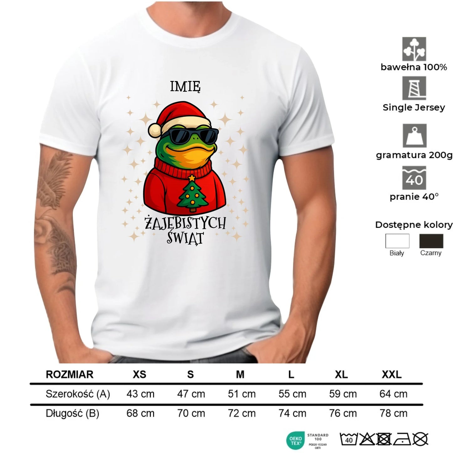 Koszulka męska świąteczna - Żajebistych Świąt - personalizowana BN144