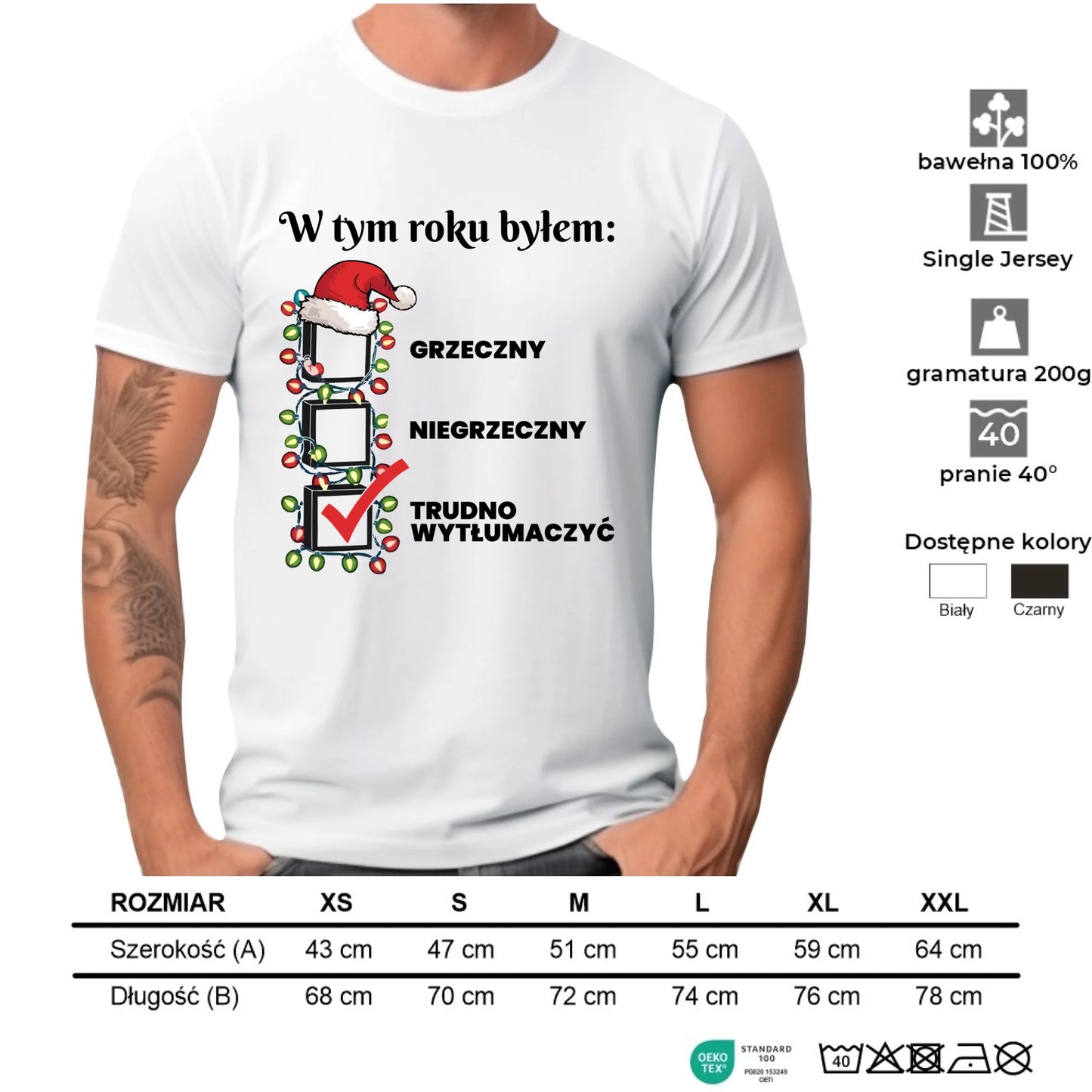 Koszulka męska świąteczna - Trudno wytłumaczyć BN134