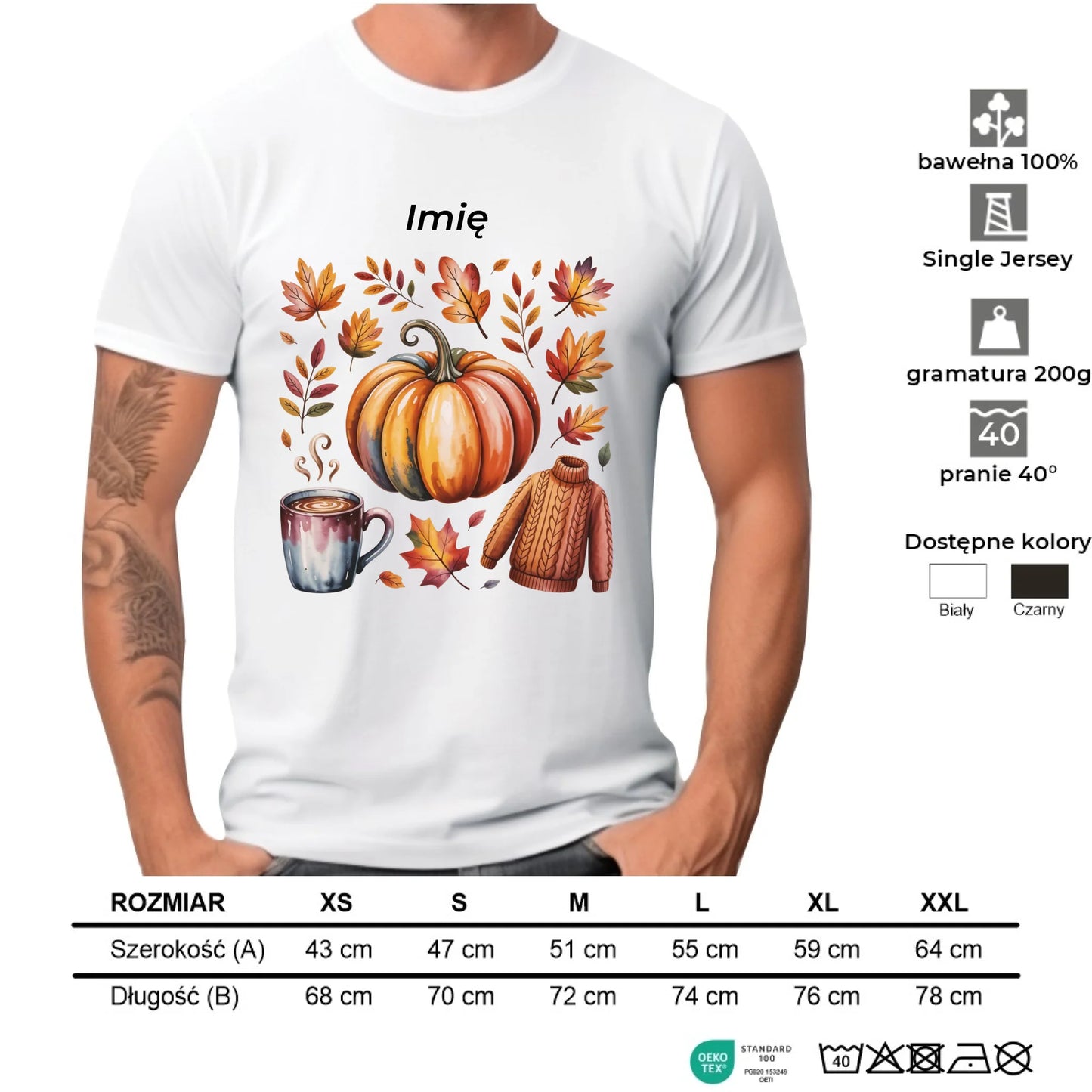 Koszulka męska jesienna - Złota jesień - personalizowana JS30