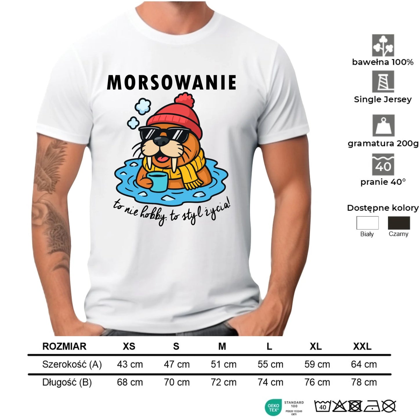 Koszulka męska - prezent dla morsa - Morsowanie to styl życia HM10