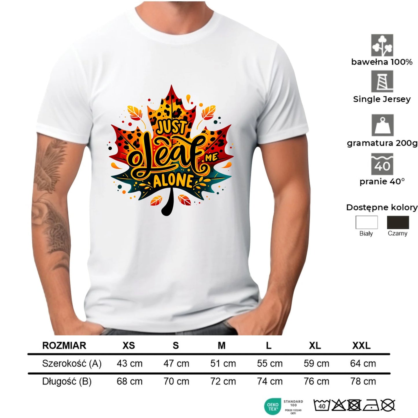 Koszulka męska jesienna - Just leaf me alone JS22