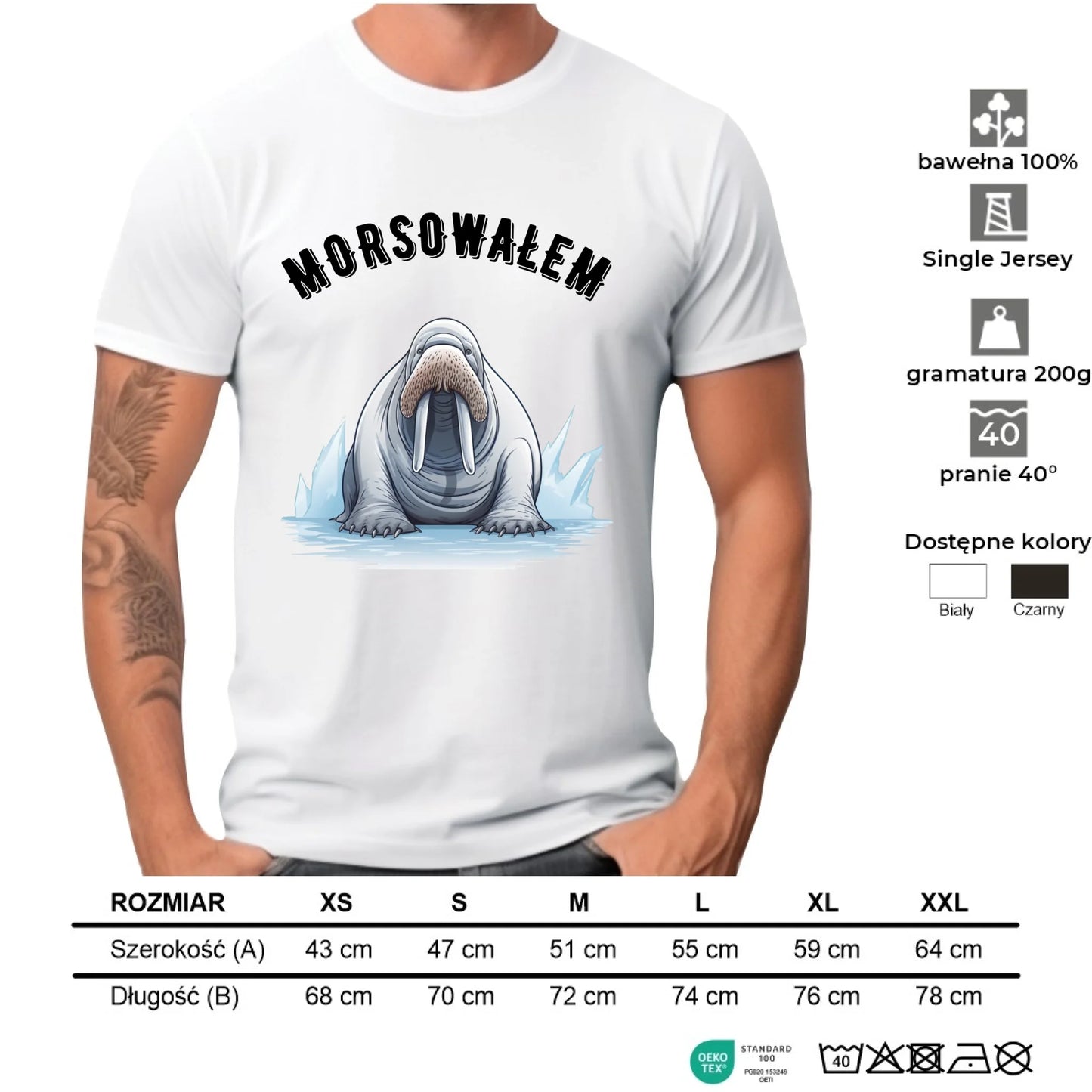 Koszulka męska dla morsa - Morsowałem HM01