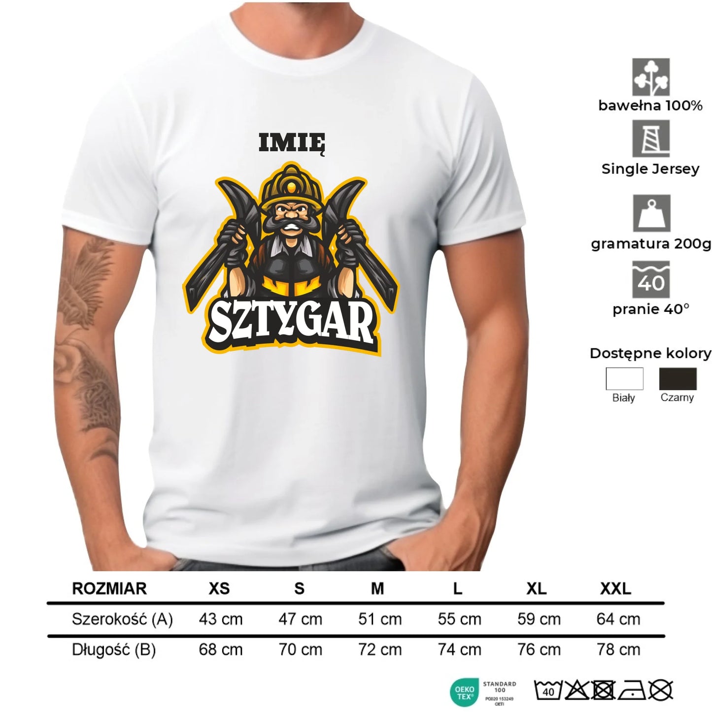 Koszulka męska - prezent dla górnika - Sztygar - personalizowana G15