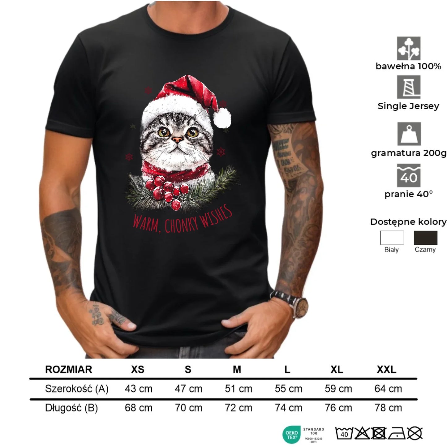 Koszulka męska świąteczna - Warm, Chonky Wishes BN36