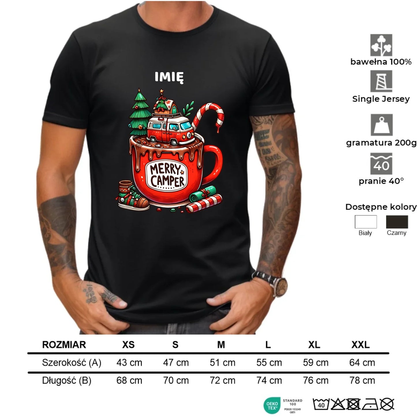 Koszulka męska świąteczna - Kamper Merry Camper - personalizowana BN43