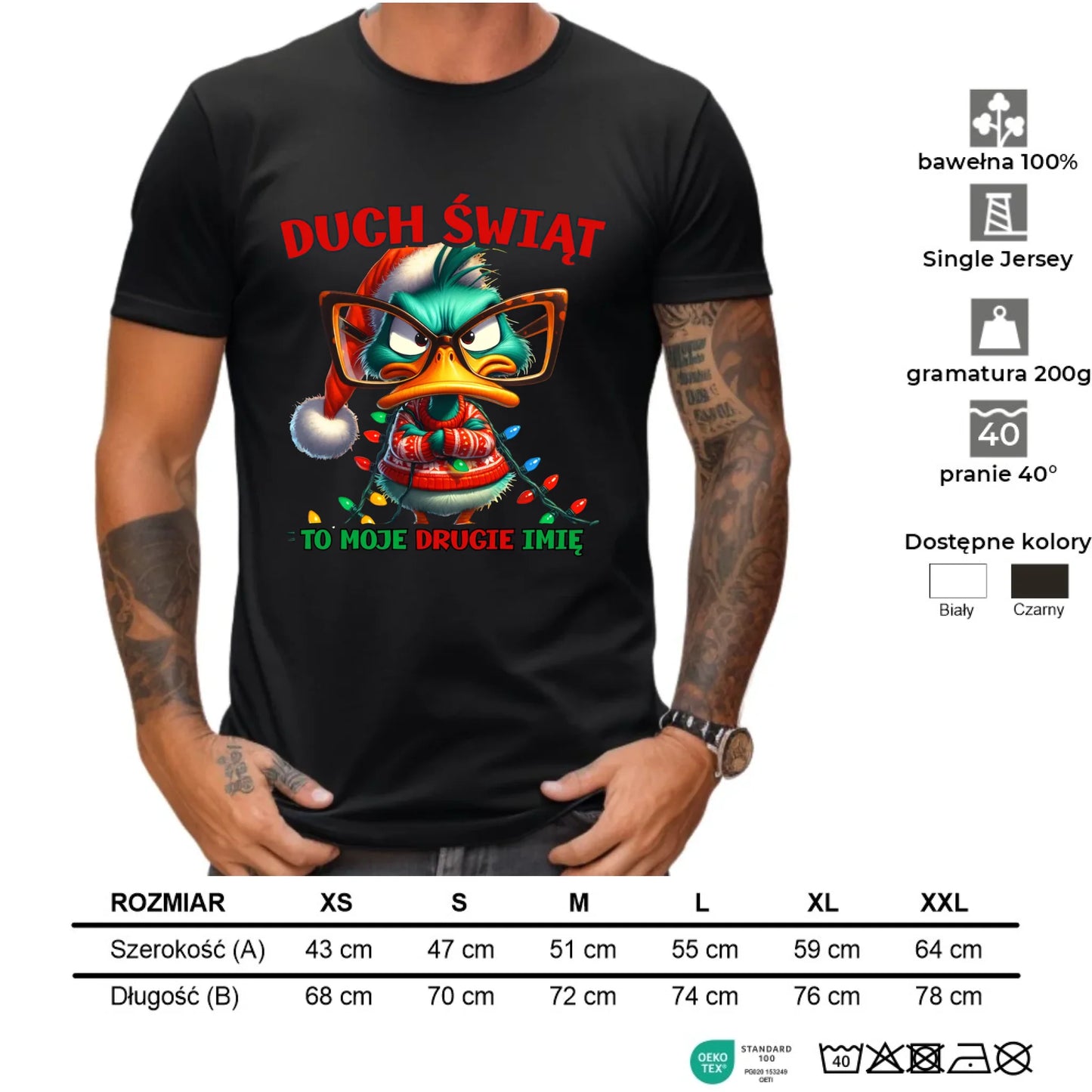 Koszulka męska świąteczna - Duch Świąt to moje drugie imię BN76