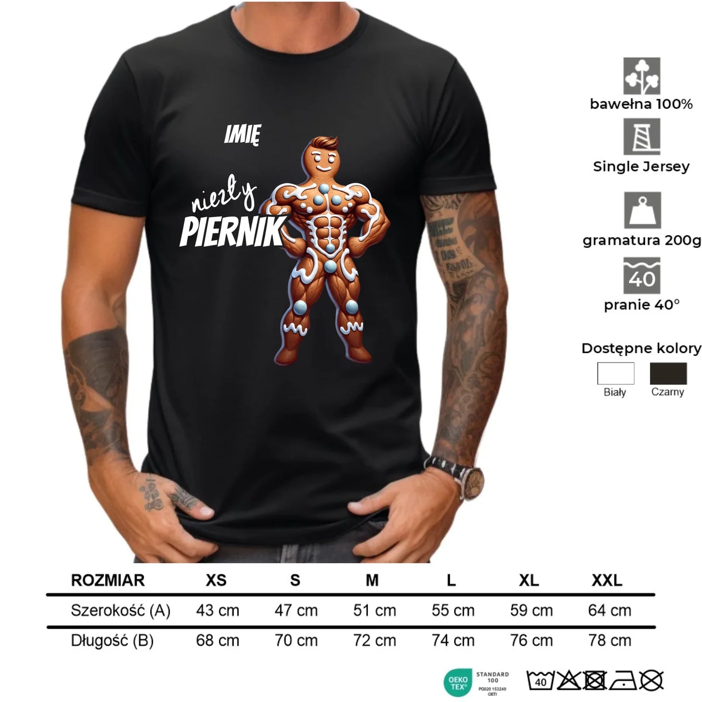 Koszulka męska świąteczna - Niezły piernik - personalizowana BN24